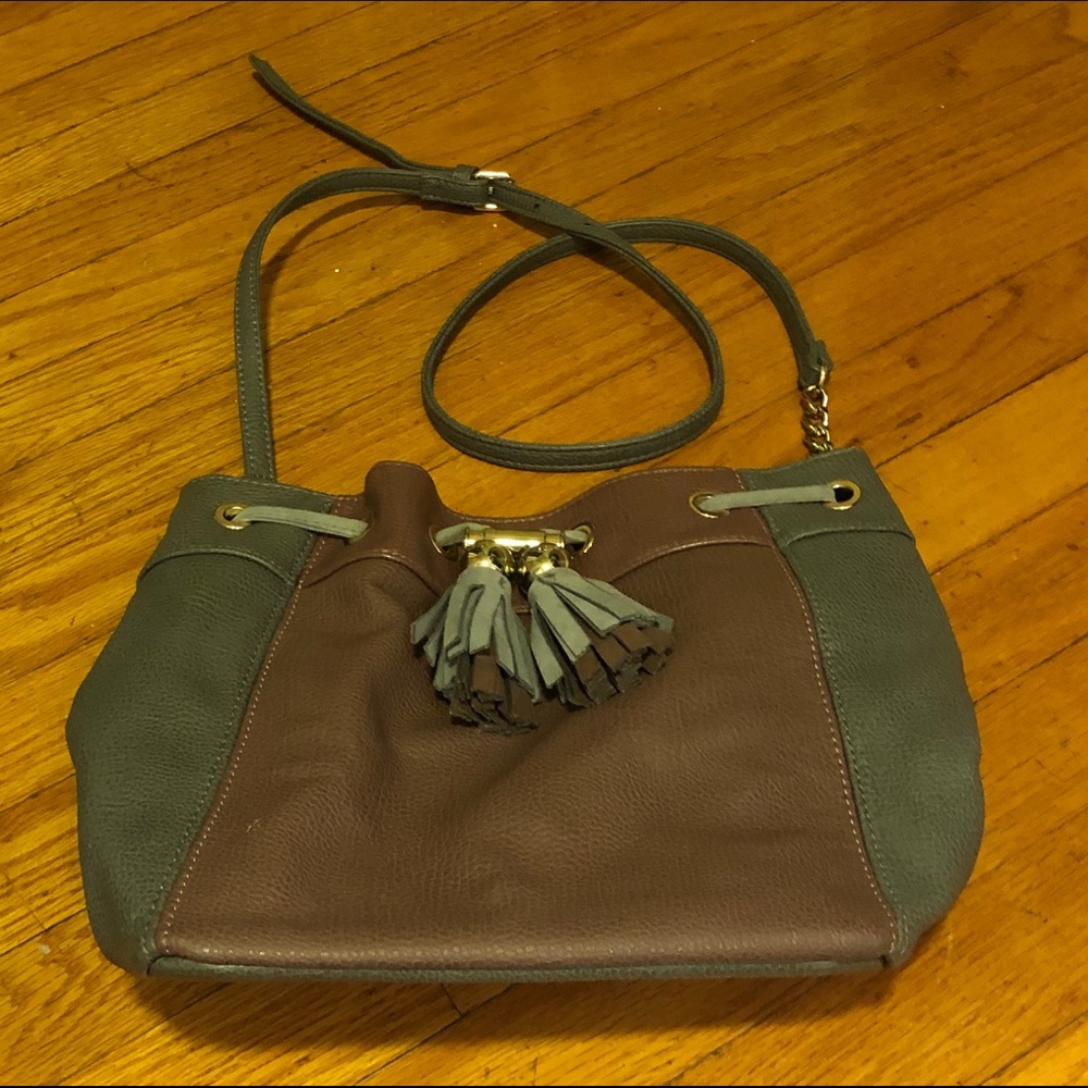 Leather Bucket Crossbody